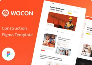 WOCON - Construction Agency Figma Template